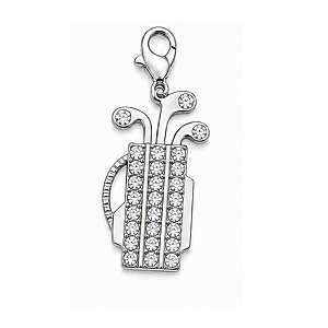 Silver Golf Clip On Charms