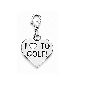 Silver Golf Clip On Charms