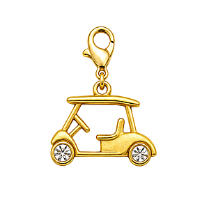 Gold Golf Clip On Charms