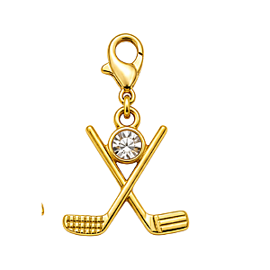 Gold Golf Clip On Charms