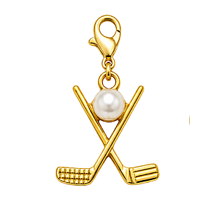 Gold Golf Clip On Charms
