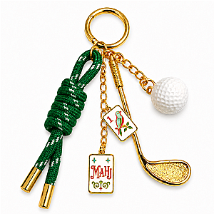 Golf Mahjong Bag Charm Keychain
