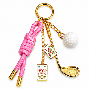Golf Mahjong Bag Charm Keychain