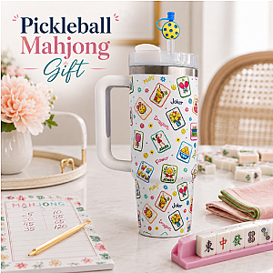 Pickleball Mahjong 30oz Tumbler