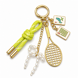Tennis Mahjong Bag Charms Keychain