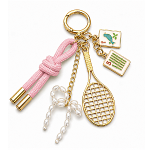 Tennis Mahjong Bag Charms Keychain