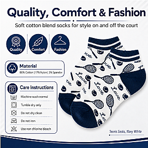 Tennis Navy Socks