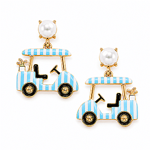 Golf Cart Pearl Earrings