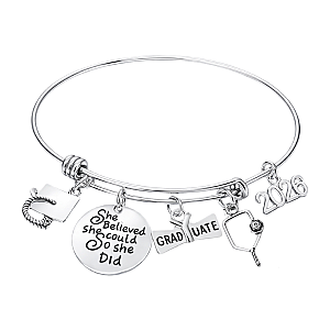 Pickleball Graduation Charm Bracelet