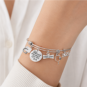Pickleball Graduation Charm Bracelet