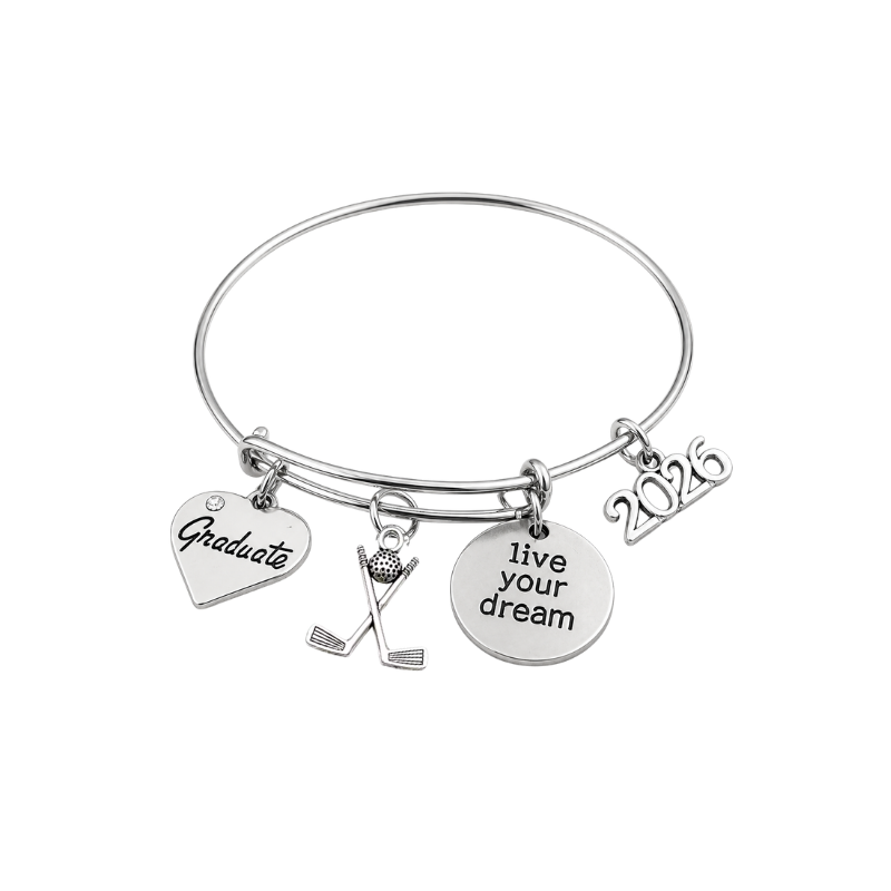 Golf Graduation Charm Bracelet