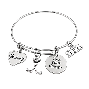 Golf Graduation Charm Bracelet