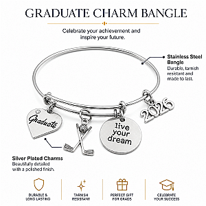Golf Graduation Charm Bracelet