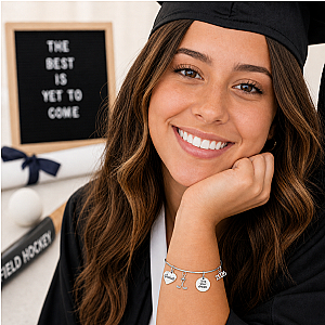Golf Graduation Charm Bracelet