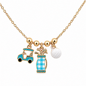 Golf Argyle Charm Necklace