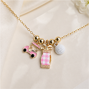 Golf Argyle Charm Necklace
