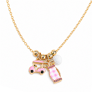 Golf Argyle Charm Necklace