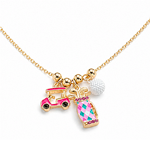 Golf Argyle Charm Necklace