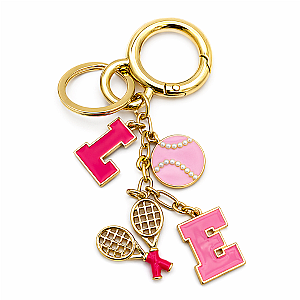 Tennis Love Bag Charm Keychain