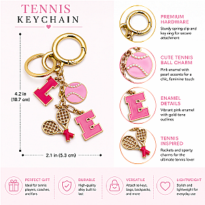 Tennis Love Bag Charm Keychain