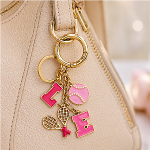 Tennis Love Bag Charm Keychain
