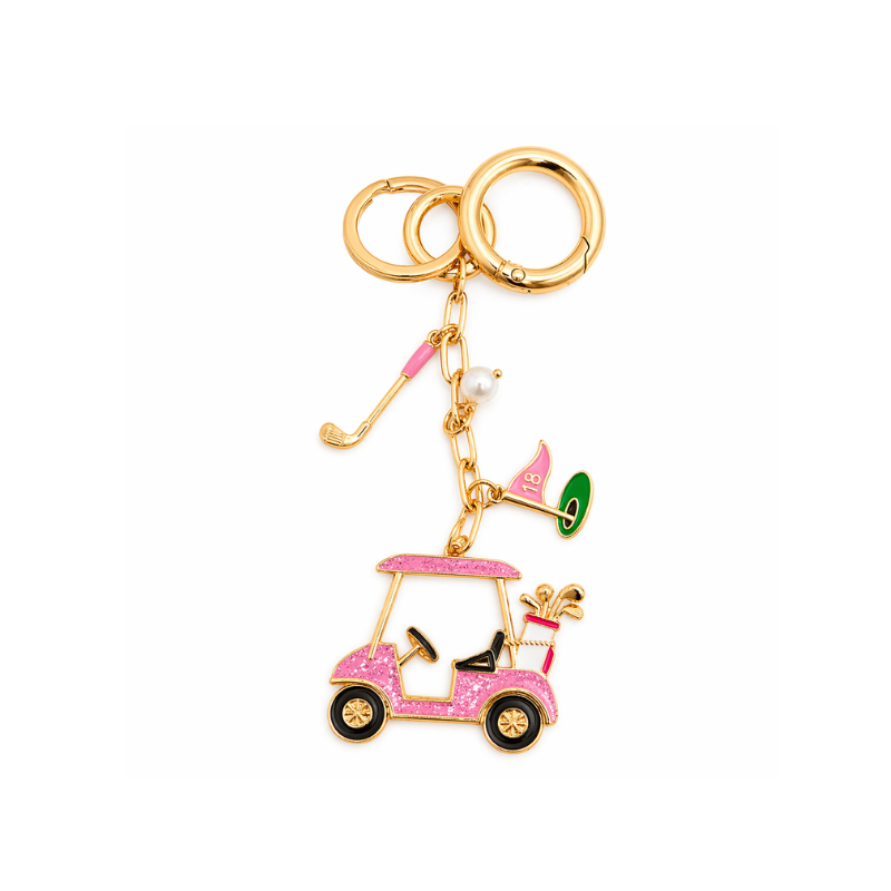 Golf Cart Bag Charm Keychain