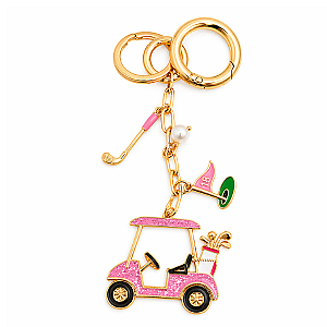Golf Cart Bag Charm Keychain