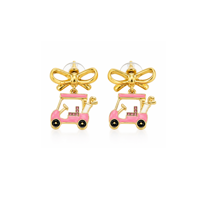 Golf Cart Bow Earrings
