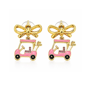 Golf Cart Bow Earrings