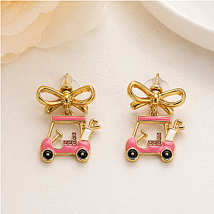 Golf Cart Bow Earrings