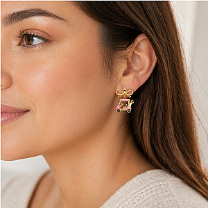Golf Cart Bow Earrings