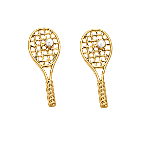Tennis Pearl Stud Earrings