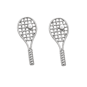 Tennis Pearl Stud Earrings