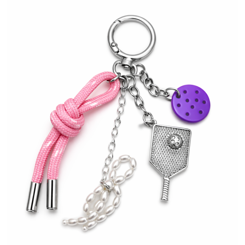 Pickleball Bag Charm Keychain