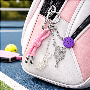 Pickleball Bag Charm Keychain