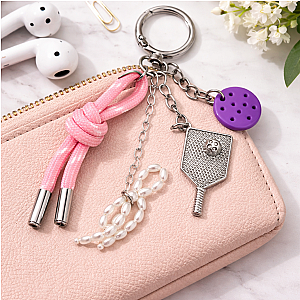 Pickleball Bag Charm Keychain