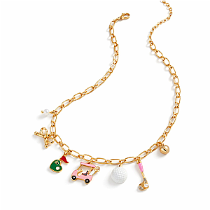 Fairway Fun Golf Charm Necklace