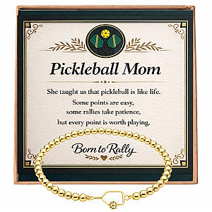 Pickleball Mom Beaded Stretch Bracelet