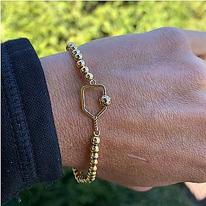 Pickleball Mom Beaded Stretch Bracelet