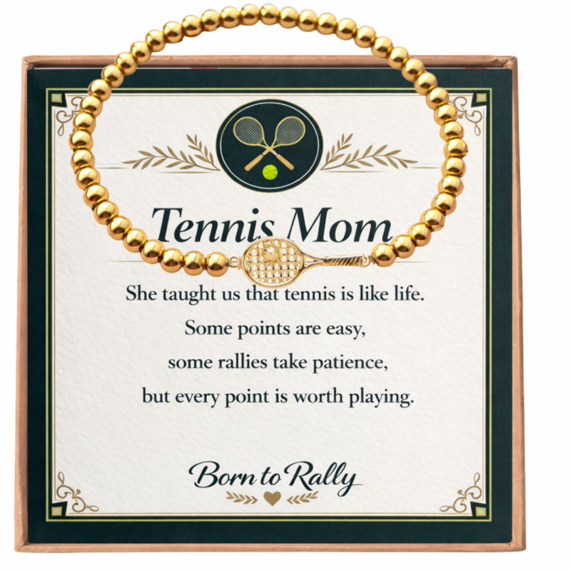 Tennis Mom Beaded Tennis Bracelet Gift Set