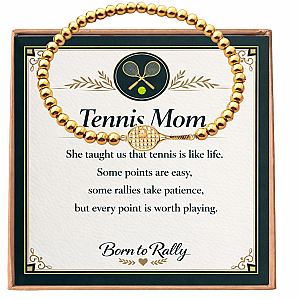 Tennis Mom Beaded Tennis Bracelet Gift Set
