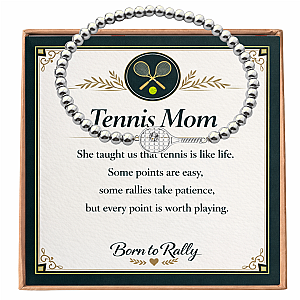 Tennis Mom Beaded Tennis Bracelet Gift Set