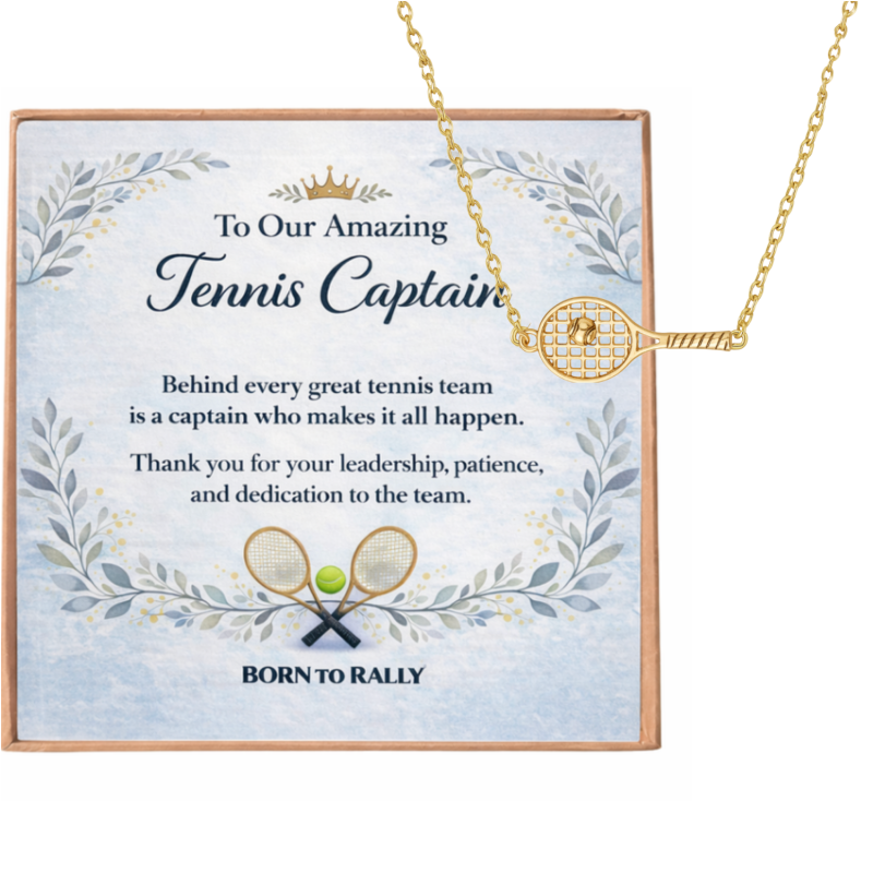 Tennis Captain Racket Necklace