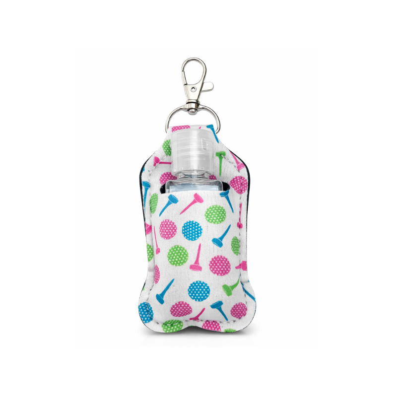 Golf Balls Hand Sanitizer Clip Keychain