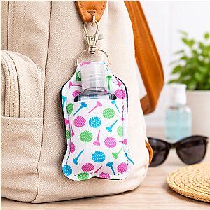 Golf Balls Hand Sanitizer Clip Keychain