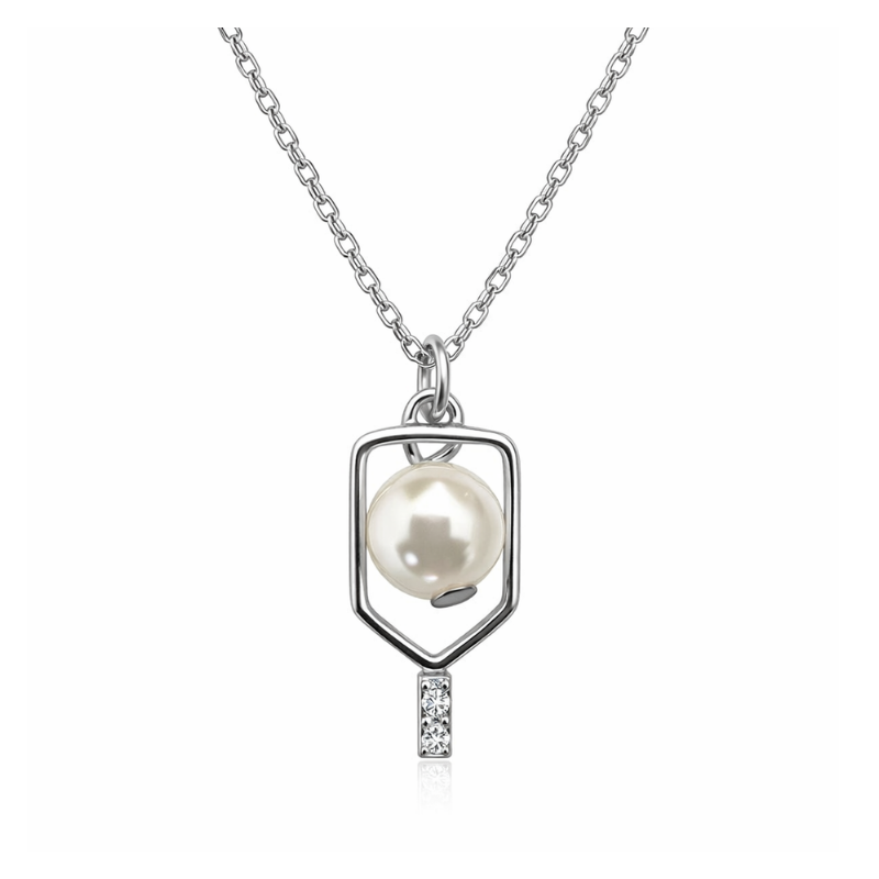 Pickleball Open Paddle Pearl Necklace