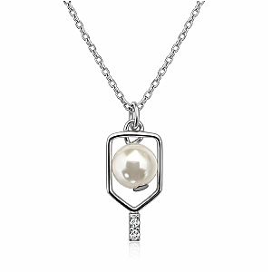 Pickleball Open Paddle Pearl Necklace
