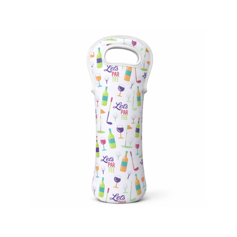 Golf Let's Par Tee Wine Tote