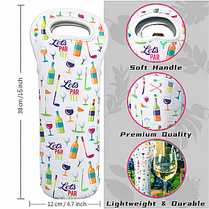 Golf Let's Par Tee Wine Tote