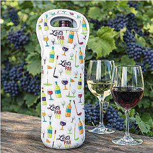 Golf Let's Par Tee Wine Tote